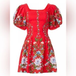 New NWT FARM RIO Sweet Bloom Bouquet Res Mini Dress Women's Size Small $230